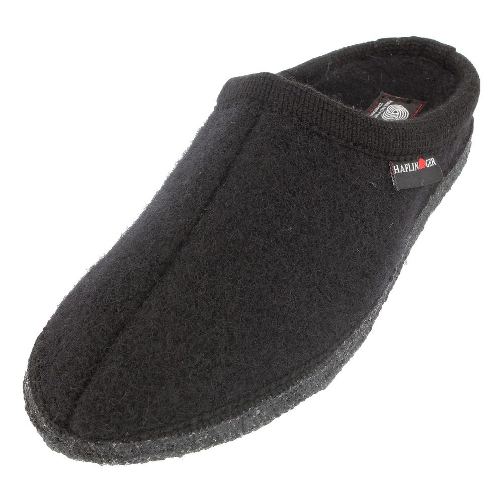 HAFLINGER MEN'S LOW-TOP SLIPPERS, BLACK SCHWARZ SCHWARZ 03, WOMEN 12